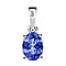 14K White Gold Tanzanite Solitaire Pendant in Gold Wt. 2 grams, 1.350 Ct