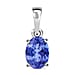 14K White Gold Tanzanite Solitaire Pendant in Gold Wt. 2 grams, 1.350 Ct