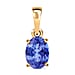 14K White Gold Tanzanite Solitaire Pendant in Gold Wt. 2 grams, 1.350 Ct