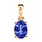 18K White Gold Tanzanite Solitaire Pendant 1.35 ct.