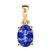 18K Yellow Gold Tanzanite Solitaire Pendant, 1.35 Ct