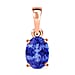 18K Yellow Gold Tanzanite Solitaire Pendant, 1.35 Ct