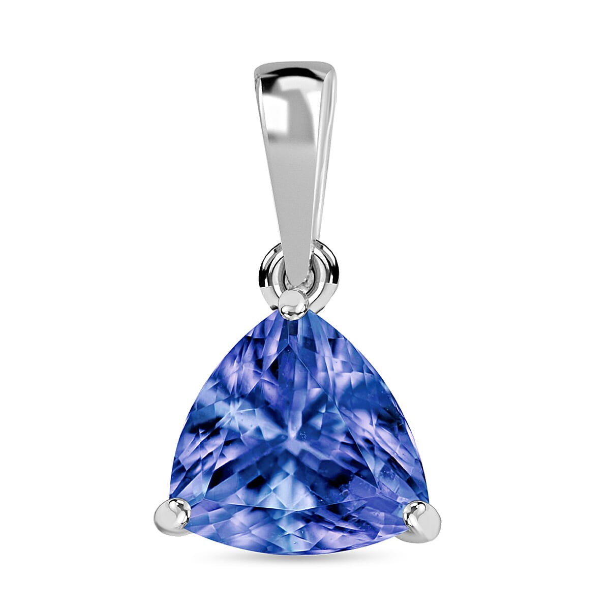 14K White Gold Tanzanite Solitaire Pendant in Gold Wt. 2 grams, 1.450 Ct