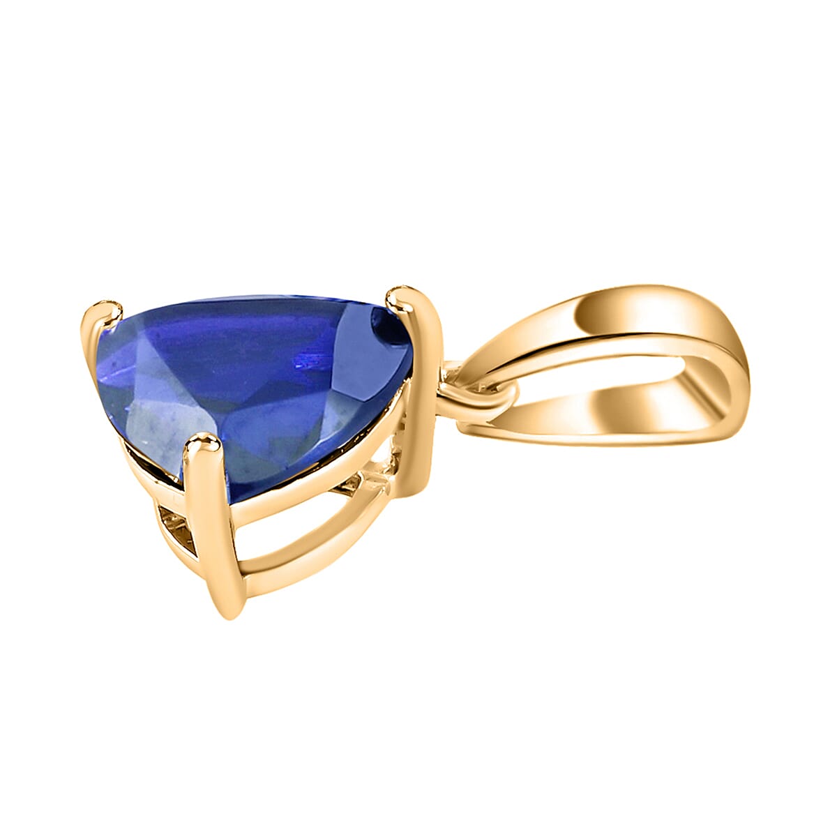 14K Yellow Gold   Tanzanite  Solitaire Pendant 1.45 ct,  Gold Wt. 2 Gms  1.450  Ct.