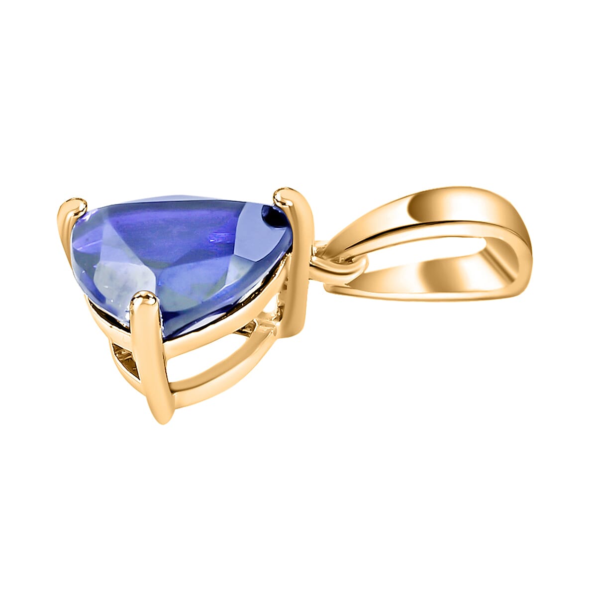 Tanzanite  Solitaire Pendant in Vermeil YG Sterling Silver 2.90 ct  2.900  Ct.