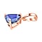 Tanzanite Solitaire Pendant in Vermeil Rose Gold Plated Sterling Silver 2.90 Ct