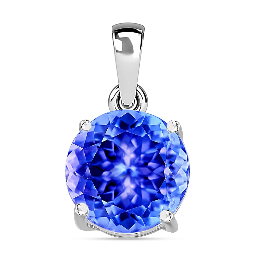 14K White Gold Tanzanite Solitaire Pendant in Gold Wt. 2 grams, 1.40 Ct