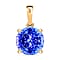 14K White Gold AA Tanzanite Solitaire Pendant 3.90 ct.