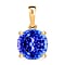 18K Yellow Gold AAA Tanzanite Solitaire Pendant 3.00 ct.