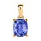 14K Yellow Gold Tanzanite Solitaire Pendant 5.00 ct.