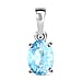 Aquamarine Solitaire Pendant in Platinum Overlay Sterling Silver 1.30 Ct