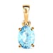 Aquamarine Solitaire Pendant in Platinum Overlay Sterling Silver 1.30 Ct