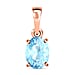 Aquamarine Solitaire Pendant in Platinum Overlay Sterling Silver 1.30 Ct