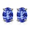 14K Yellow Gold AA Tanzanite Solitaire Stud Push Post Earring in Gold Wt. 0.86 grams, 1 Ct