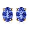 14K Yellow Gold AA Tanzanite Solitaire Stud Push Post Earring in Gold Wt. 0.86 grams, 1 Ct