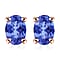 14K Yellow Gold AA Tanzanite Solitaire Stud Push Post Earring in Gold Wt. 0.86 grams, 1 Ct