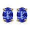 18K Rose Gold AAA Tanzanite Solitaire Stud Push Post Earrings, Gold Wt. 0.86 Gms 1.000  Ct.