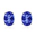 18K Rose Gold Tanzanite Solitaire Stud Earrings, 1.60 Ct