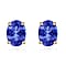 18K Rose Gold Tanzanite Solitaire Stud Push Post Earring in Gold Wt. 1.45 grams, 1.60 Ct