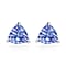 Tanzanite Solitaire Stud Earrings in Platinum Overlay Sterling Silver 1.31 Ct