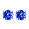 14K White Gold AA Tanzanite Solitaire Stud Push Post Earrings 1.82 ct.