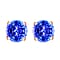 14K White Gold AA Tanzanite Solitaire Stud Push Post Earrings 1.82 ct.