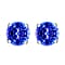 18K White Gold AAA Tanzanite Solitaire Stud Push Post Earring in Gold Wt. 0.8 grams, 1.60 Ct