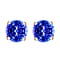 18K White Gold AAA Tanzanite Solitaire Stud Push Post Earring in Gold Wt. 0.8 grams, 1.60 Ct