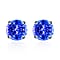 14K Yellow Gold AA Tanzanite Solitaire Stud Push Post Earrings 2.90 ct.