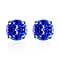 18K Rose Gold AAA Tanzanite  Solitaire Stud Push Post Earrings, Gold Wt. 2.7 Gms  2.900  Ct.