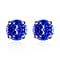 18K Rose Gold AAA Tanzanite  Solitaire Stud Push Post Earrings, Gold Wt. 2.7 Gms  2.900  Ct.