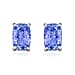 Tanzanite Solitaire Stud Push Post Earring in Vermeil Yellow Gold Plated Sterling Silver 1.60 Ct
