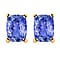 14K Rose Gold Tanzanite Solitaire Stud Push Post Earring in Gold Wt. 1.5 grams, 2.10 Ct