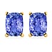 14K Rose Gold Tanzanite Solitaire Stud Earrings