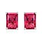 Rubellite Solitaire Stud Push Post Earring in Vermeil Rose Gold Sterling Silver 2.50 Ct