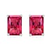 Rubellite Solitaire Stud Earrings in Platinum Overlay Sterling Silver 2.50 Ct.