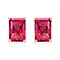 Rubellite Solitaire Stud Push Post Earring in Vermeil Rose Gold Sterling Silver 2.50 Ct