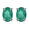 Zambian Emerald  Solitaire Stud Push Post Earring in Vermeil Rose Gold Plated Sterling Silver 0.92 ct