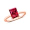 14K Gold Rubellite Solitaire Ring in Gold