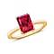 18K Gold Rubellite Solitaire Ring in Gold