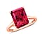 14K Gold Rubellite Solitaire Ring in Gold 