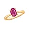 18K Gold AAMozambique Ruby Solitaire Ring in Gold 