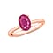 18K Gold AAMozambique Ruby Solitaire Ring in Gold 