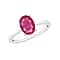 14K Gold Mozambique Ruby Solitaire Ring in Gold 