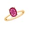 14K Gold Mozambique Ruby Solitaire Ring in Gold 