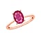 14K Gold Mozambique Ruby Solitaire Ring in Gold 