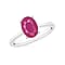 18K Gold Mozambique Ruby Solitaire Ring in Gold 