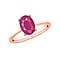 18K Gold Mozambique Ruby Solitaire Ring in Gold 