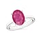 Mozambique Ruby Solitaire Ring in Sterling Silver
