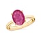 Mozambique Ruby Solitaire Ring in Sterling Silver